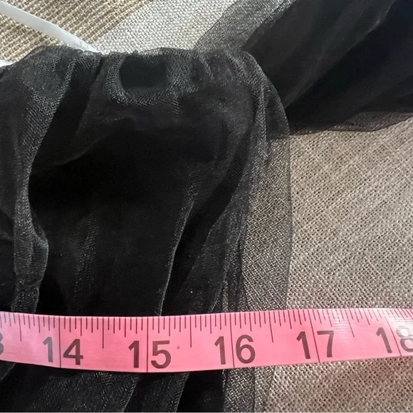 Lulu’s Divine dreamer tulle off the shoulder midi dress Ladies size small Black - Picture 10 of 12